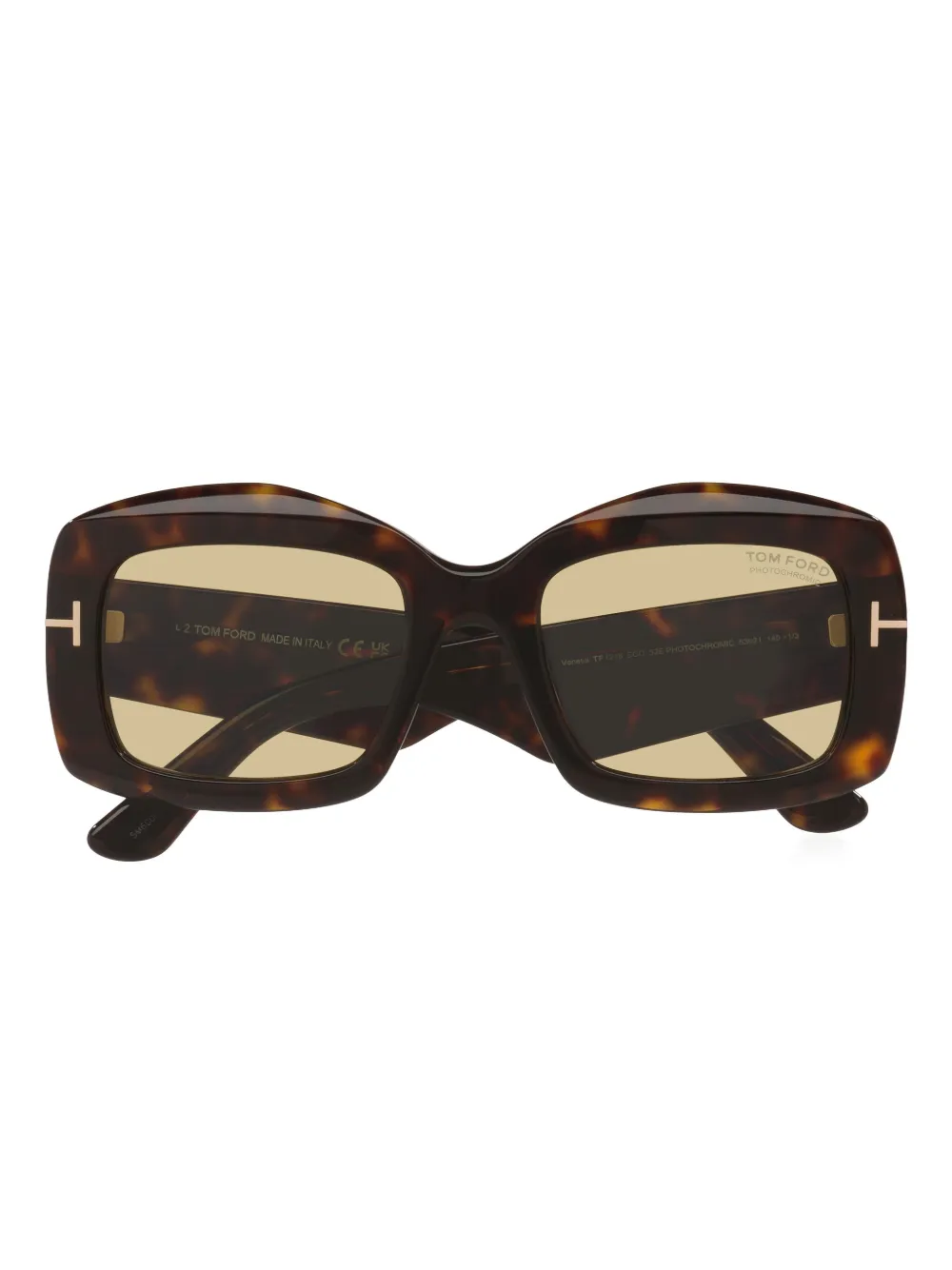 Tom Ford Venetia Metal-detail Sunglasses In Brown