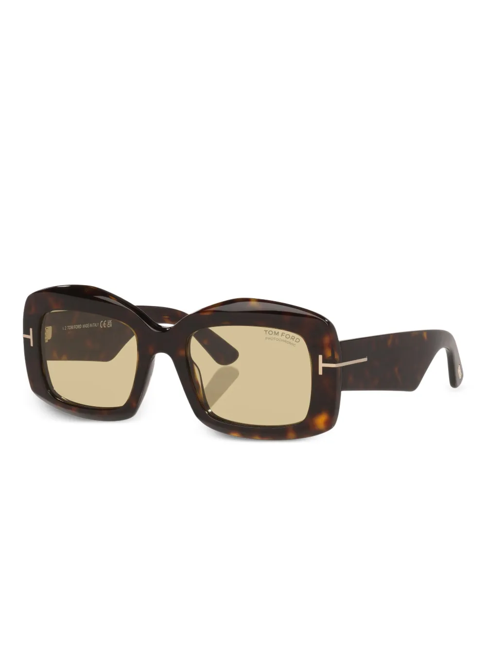 TOM FORD Venetia zonnebril met metalen detail - Bruin