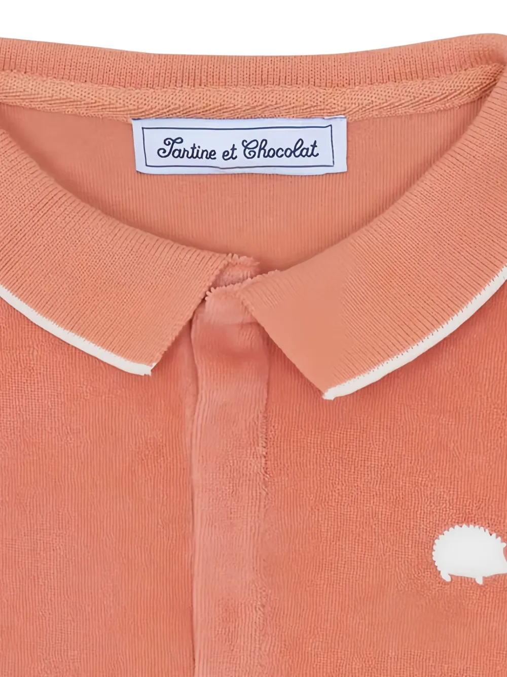 Tartine Et Chocolat Poloshirt met kraag en egel Oranje