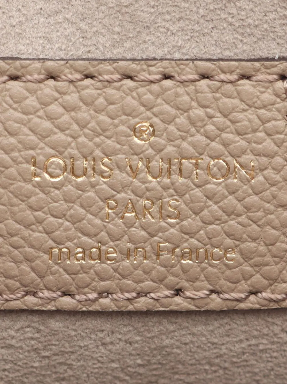 Pre-owned Louis Vuitton 2021-2025 Bicolor Monogram Empreinte Giant Tiny Backpack In Brown