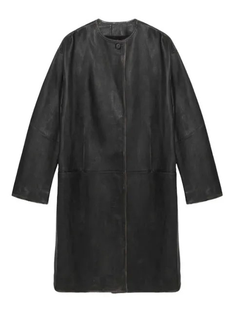 Simkhai long leather coat