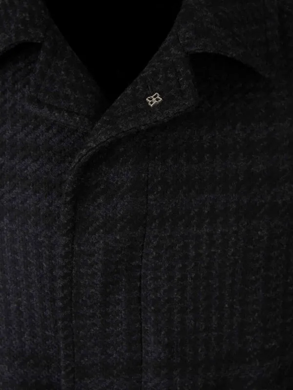 Tagliatore チェック ベルテッド コート | ブラック | FARFETCH JP