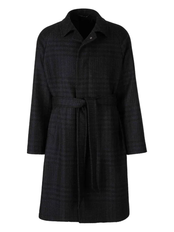 タリアトーレ / BR別注 チェック ベルテッドコート Tagliatore チェック ベルテッド コート | ブラック | FARFETCH JP