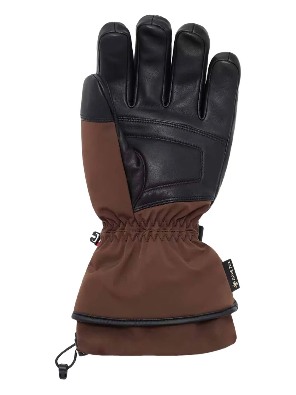 Moncler Grenoble leather-panels gloves - Bruin