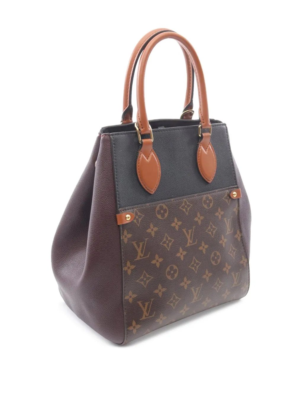 Pre-owned Louis Vuitton 2021 Monogram Fold Tote Mm Satchel In Brown