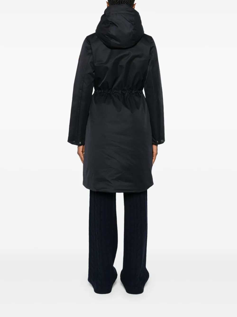 Save The Duck Joel jack met capuchon en trekkoordtaille Zwart