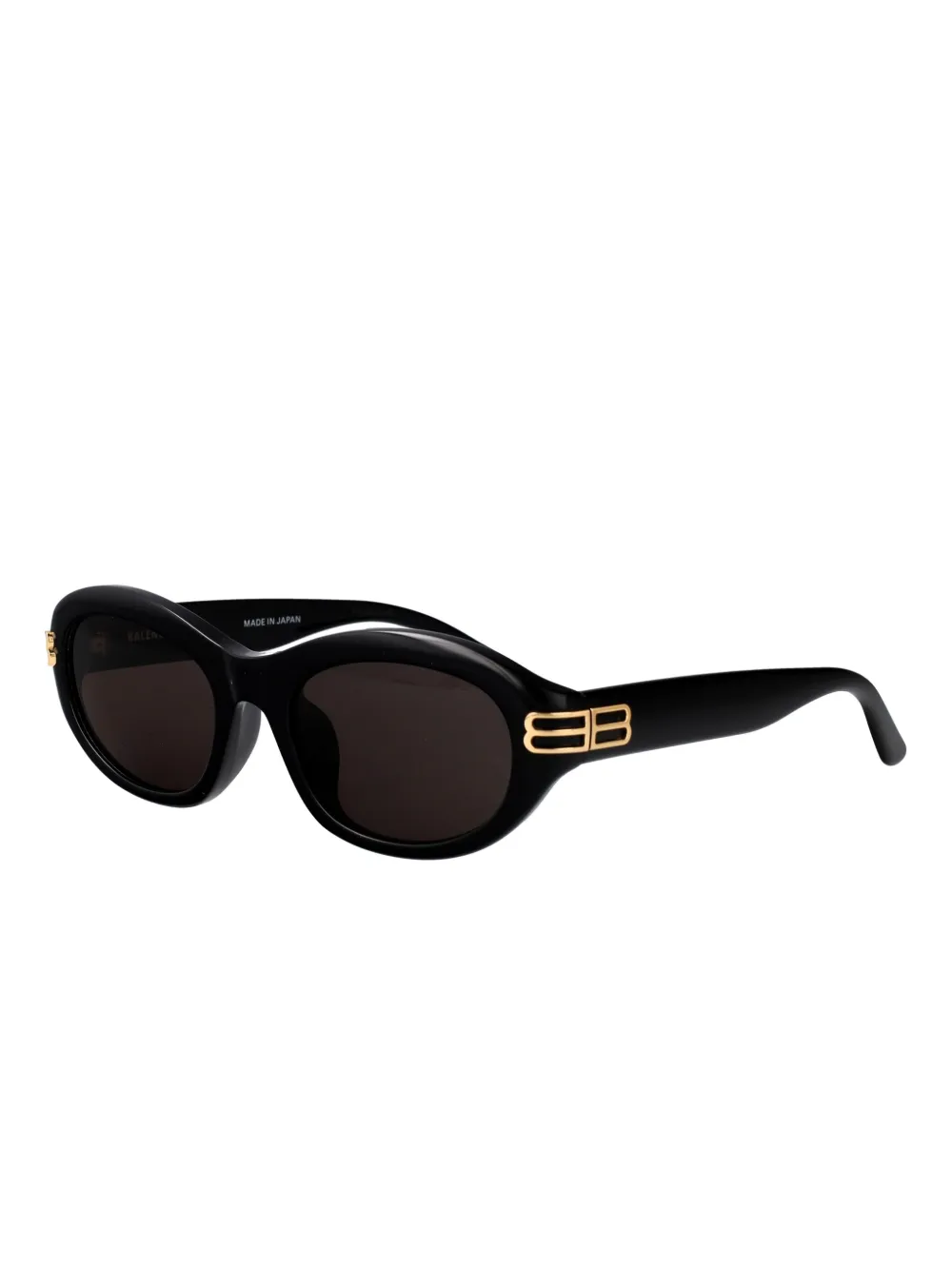 Balenciaga Eyewear logo oval-frame sunglasses - Zwart
