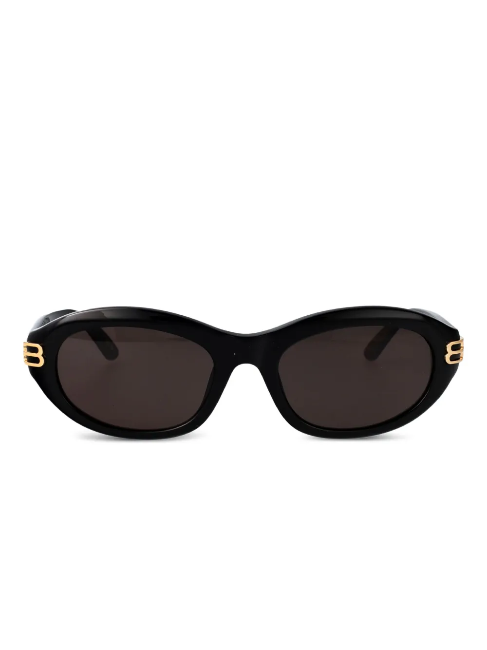 Balenciaga Eyewear logo oval-frame sunglasses - Schwarz