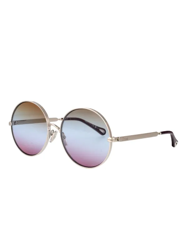 Chloé Eyewear ラウンドフレーム サングラス | シルバートーン