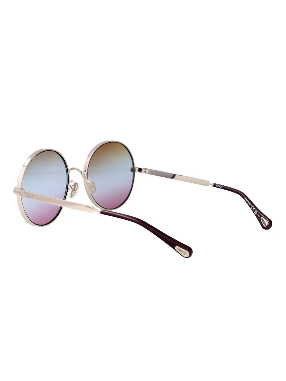 Chloé Eyewear Zonnebril met rond montuur Zilver