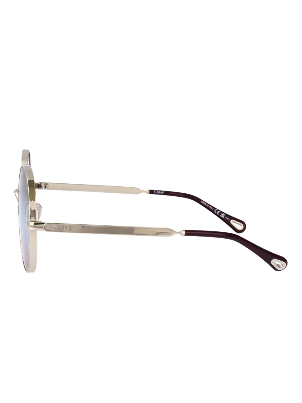 Chloé Eyewear Zonnebril met rond montuur Zilver