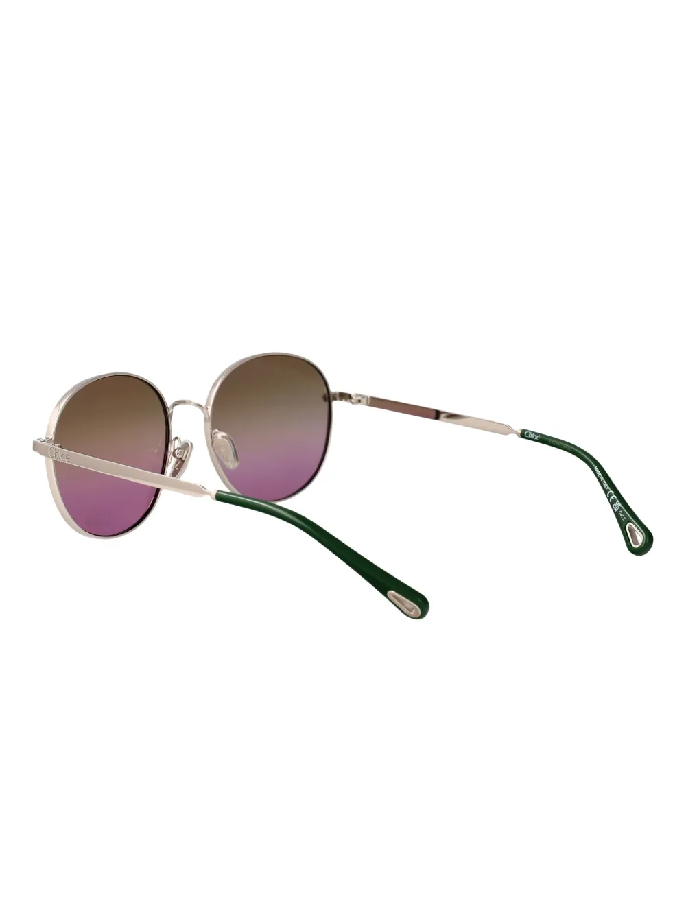 Chloé Eyewear Zonnebril met rond montuur Zilver