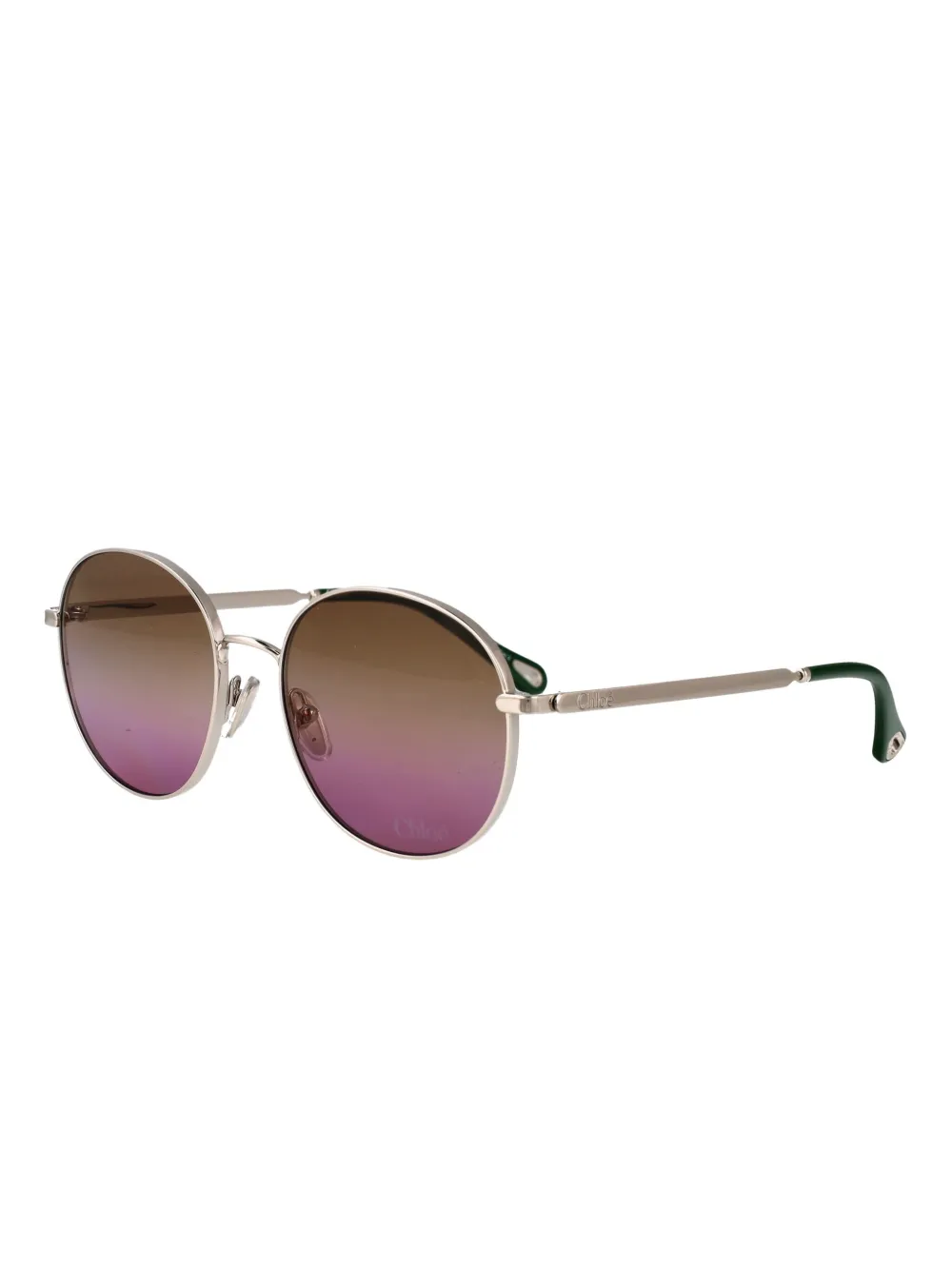 Chloé Eyewear Zonnebril met rond montuur Zilver