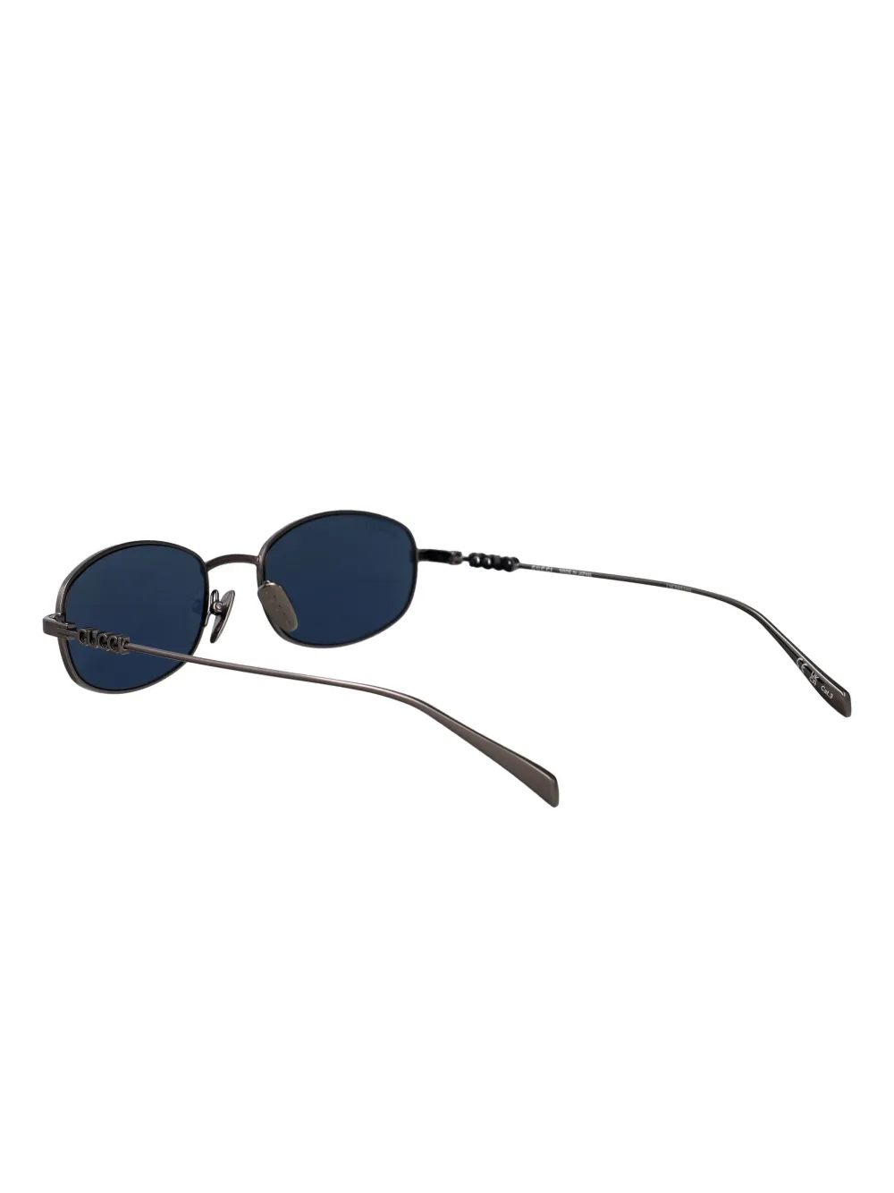 Gucci Eyewear Zonnebril met ovalen montuur Zilver