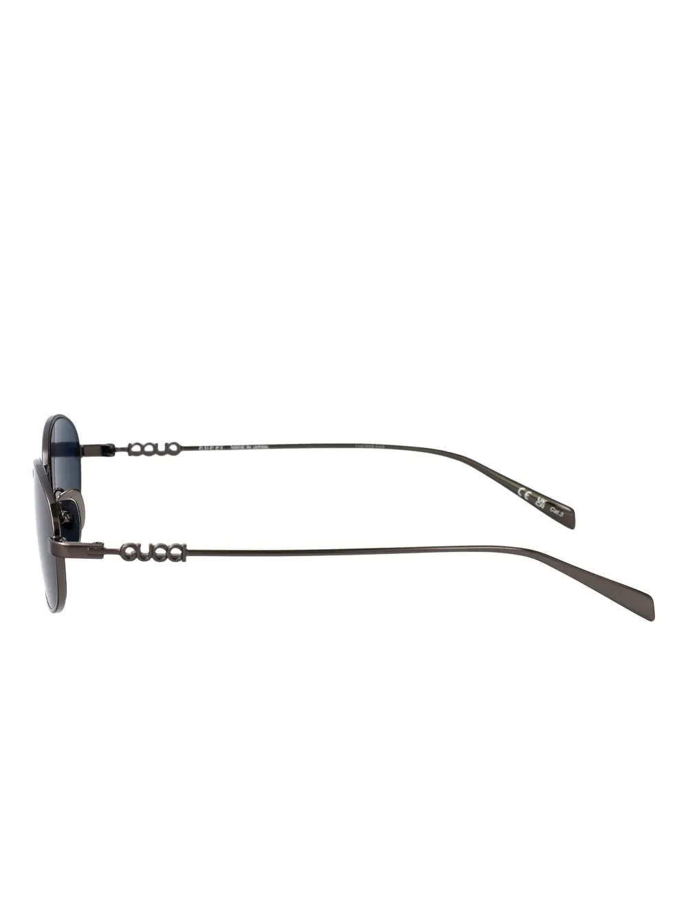 Gucci Eyewear Zonnebril met ovalen montuur Zilver