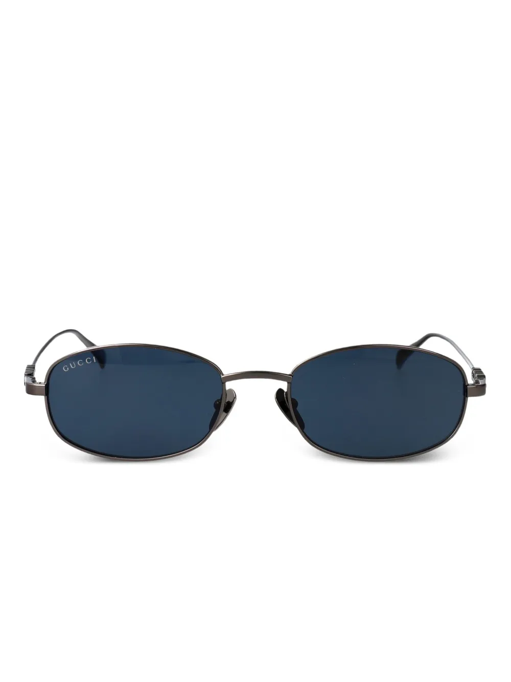 Gucci Eyewear オーバルフレーム サングラス - シルバートーン