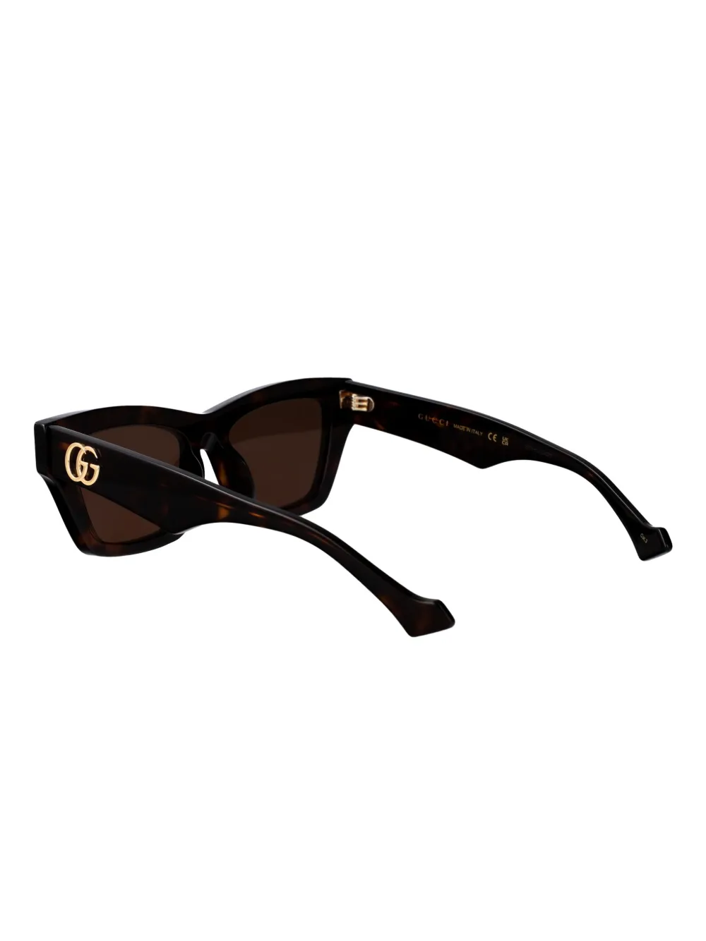 Gucci Eyewear Zonnebril met schildpadschild-design Bruin