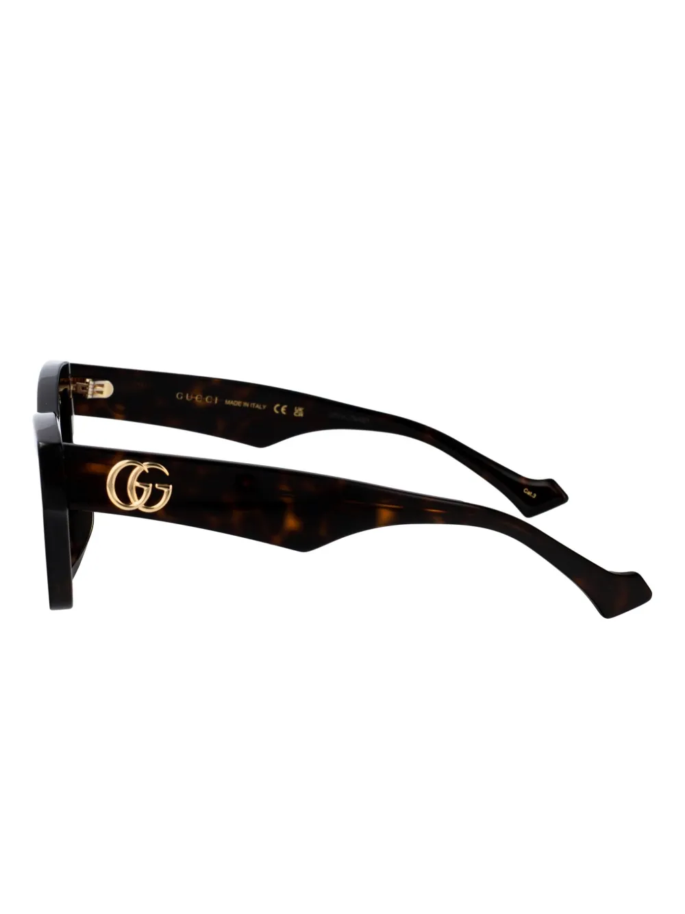 Gucci Eyewear Zonnebril met schildpadschild-design Bruin