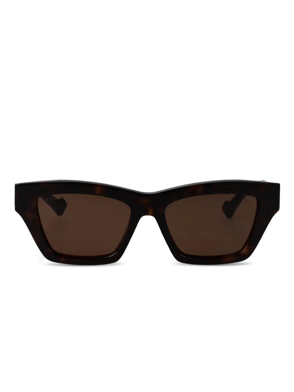Gucci Eyewear Occhiali da sole con effetto tartarugato - Marrone