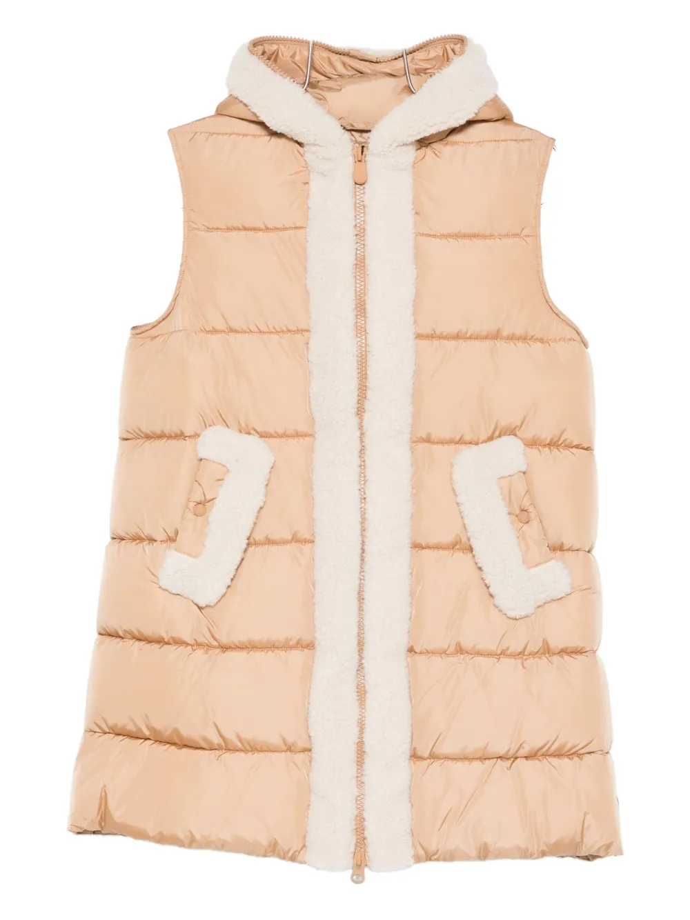 Save The Duck Dolce Hooded Gilet In Pink