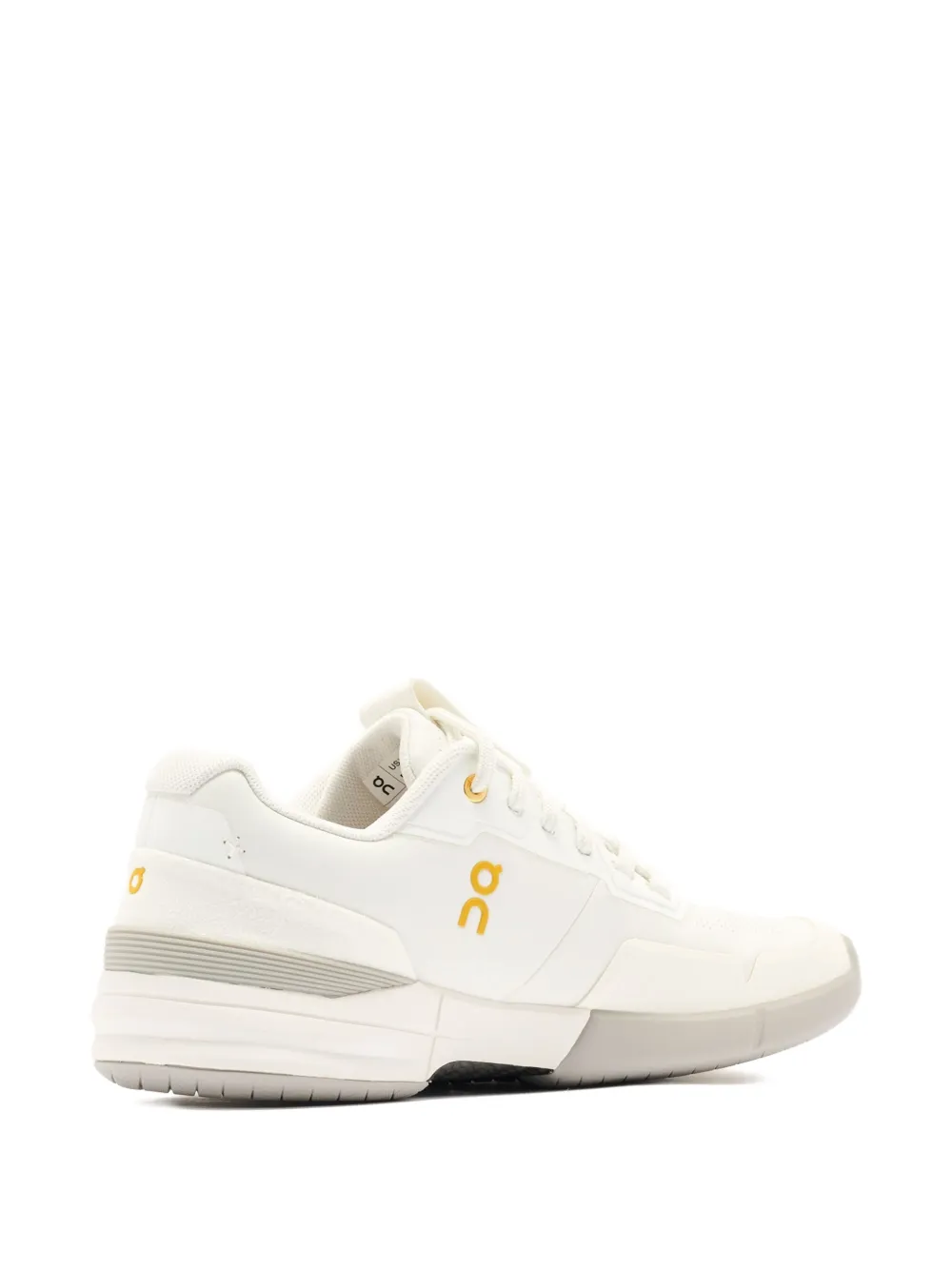 On Running Perforated Leather Trainers In White