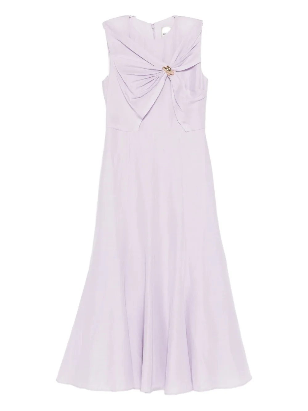 Roland Mouret Midikleid Mit Knotendetail In Purple