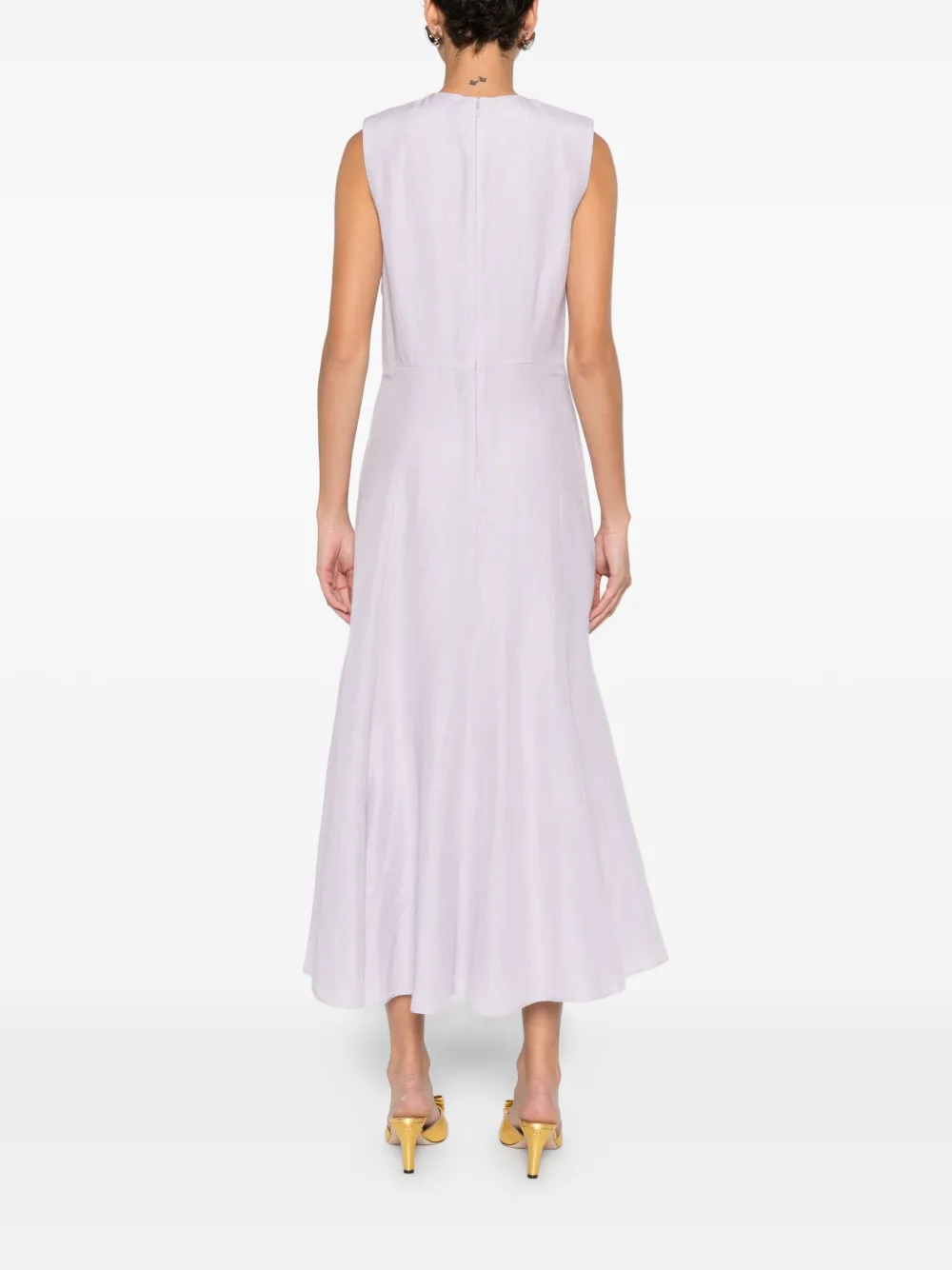 Roland Mouret Midikleid Mit Knotendetail In Purple