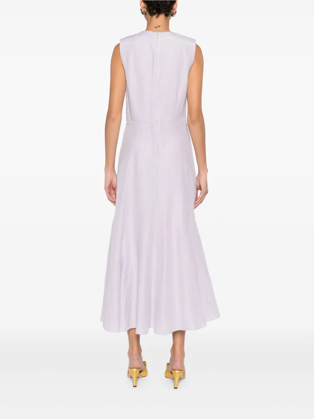 Roland Mouret Midi-jurk met geknoopt detail Paars
