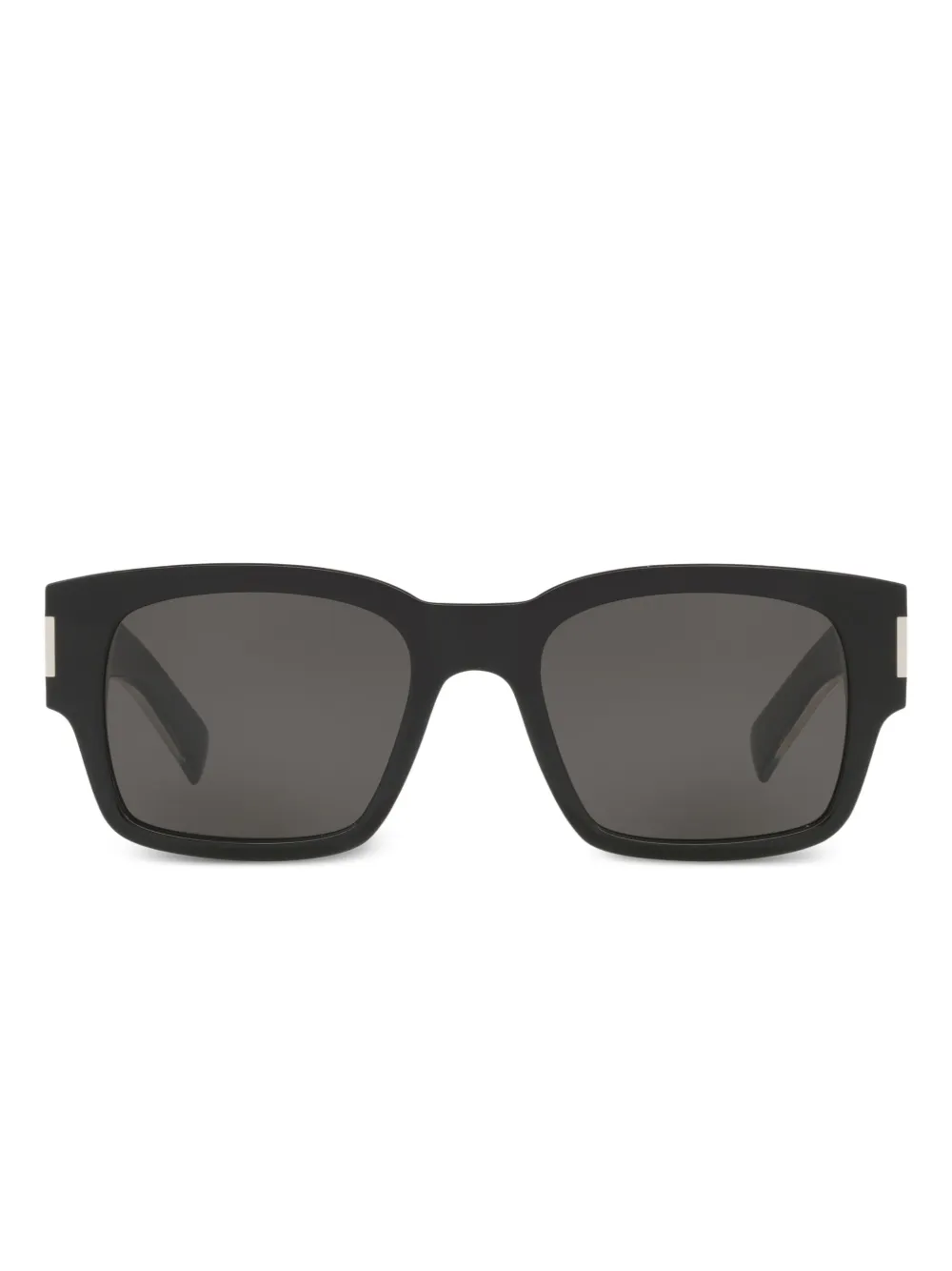 Saint Laurent rectangle logo sunglasses - Black