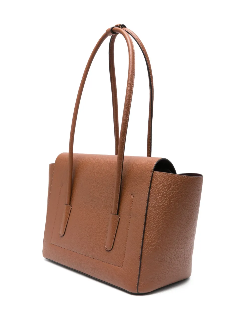 Coccinelle Shopper met klepzak en kettingdetail Bruin