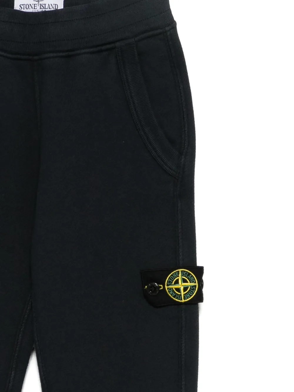 Stone Island Junior Broek met patch Zwart