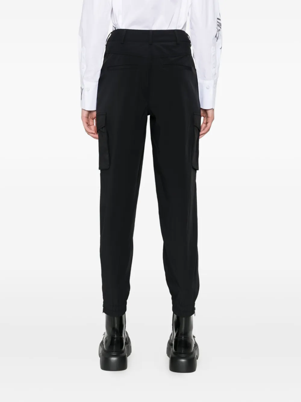 Dkny Tapered Cargo Trousers In Black