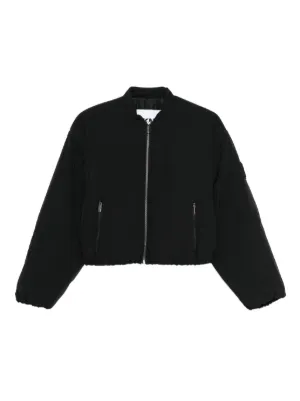 Jean Paul Gaultier zip-fastening Cropped Bomber Jacket | Black