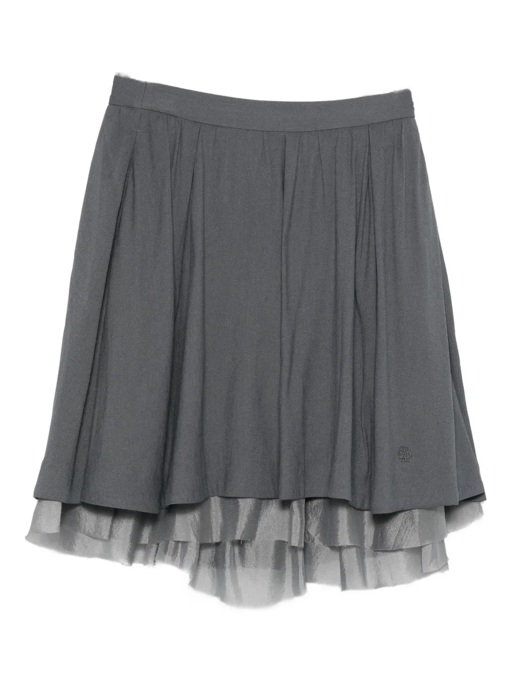 The Garment Andrea Midi Skirt Charcoal In Gray
