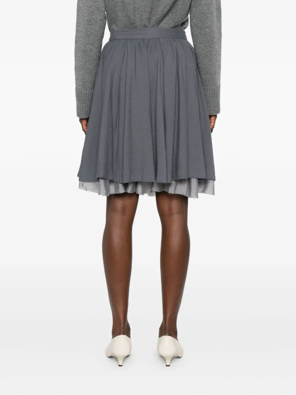 The Garment Andrea Midi Skirt Charcoal In Gray