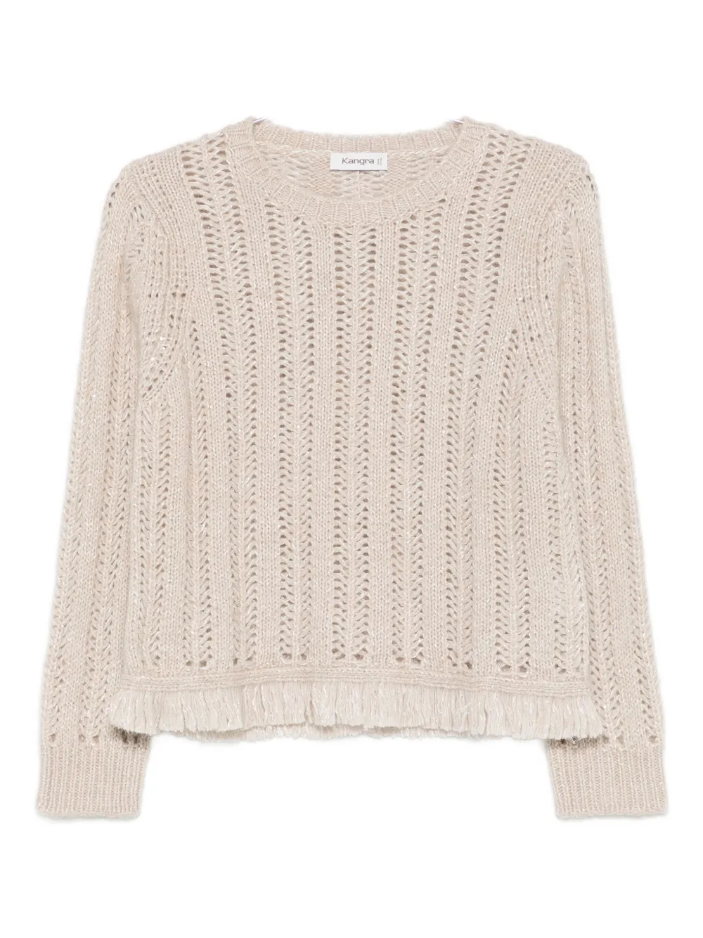 Kangra Cashmere Open-knit Sweater In Neutral
