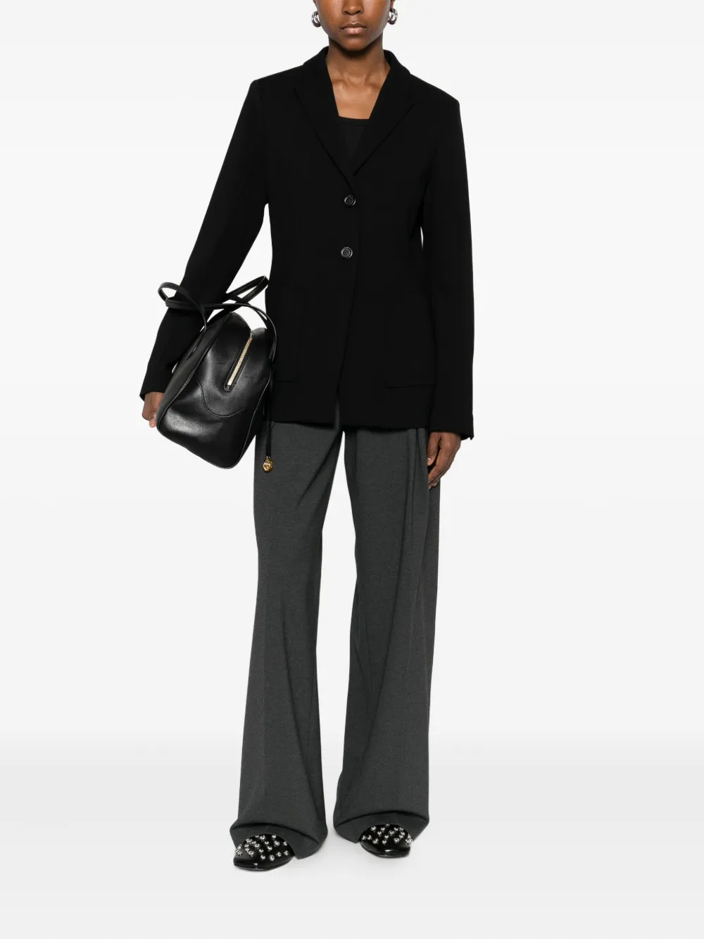 Semicouture Single-breasted Blazer In Black