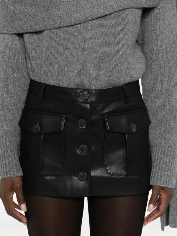 The Garment Buttoned Mini Skirt | Black | FARFETCH