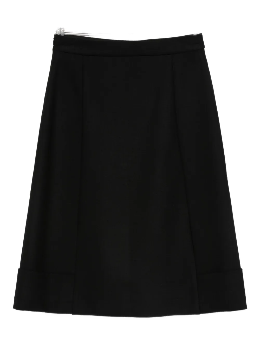Semicouture turn-up midi skirt - Zwart