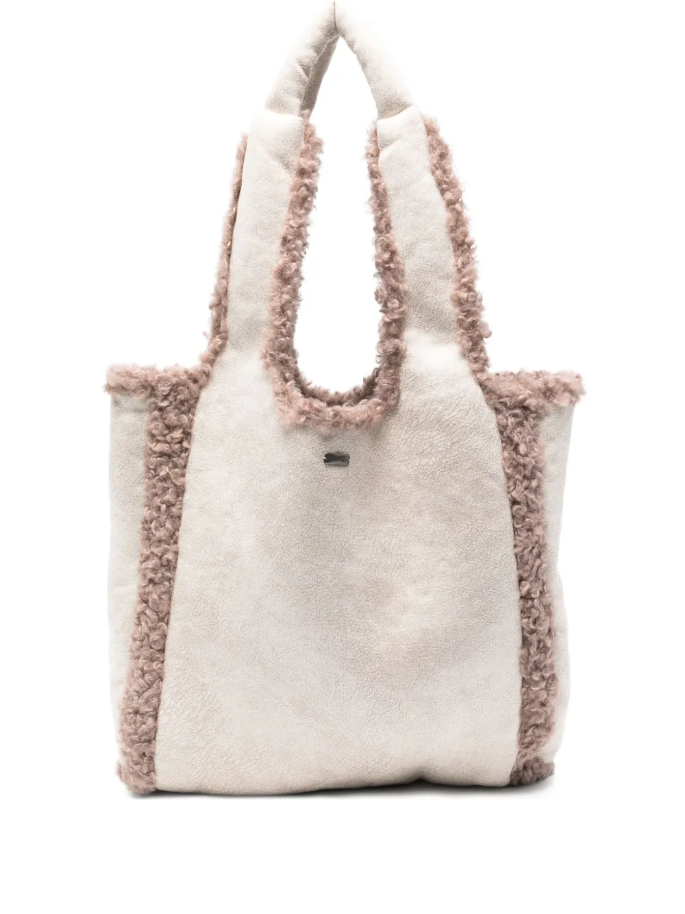 bomboogie Bolsa tote com efeito de pelos | Neutro | Image 1