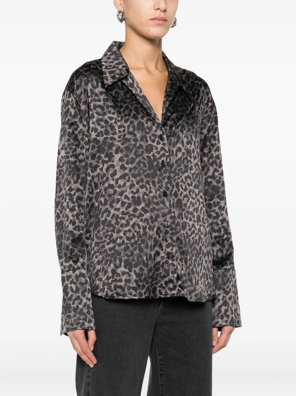 DKNY Blouse met dierenprint Grijs