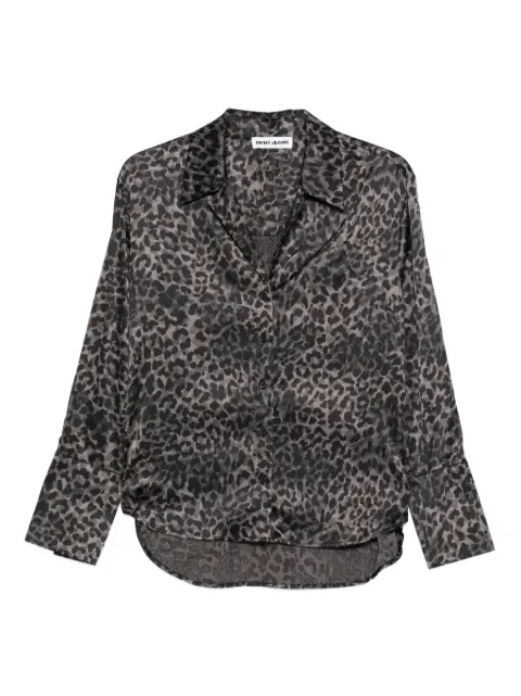 DKNY animal-print button-up shirt