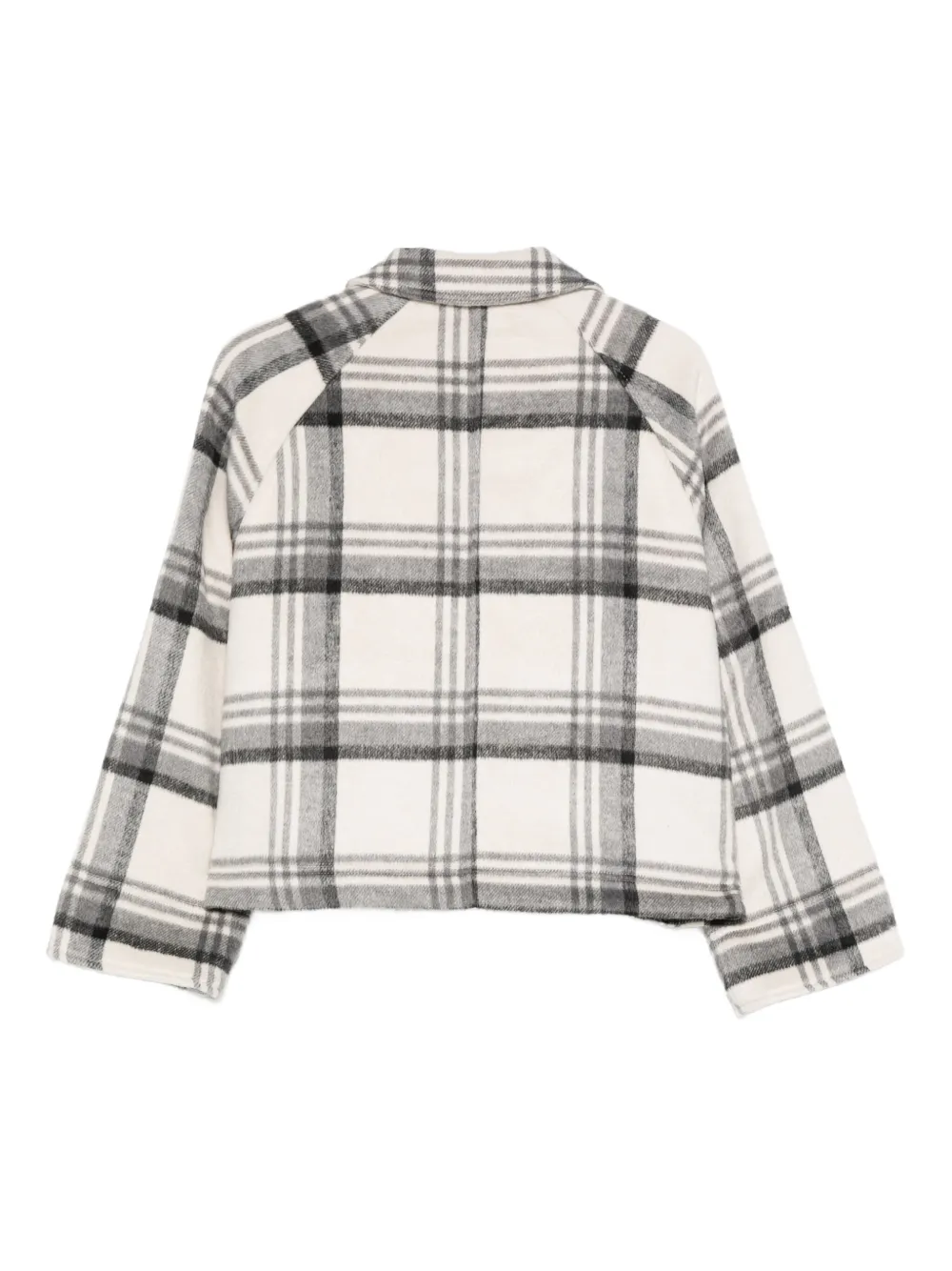 DKNY Geruit jack met drukknopen Beige