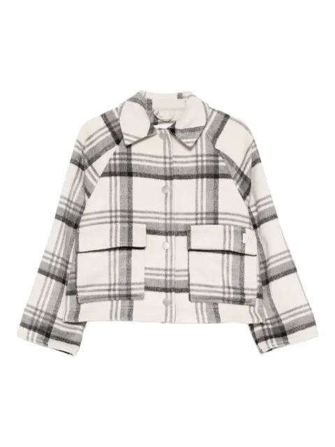 DKNY plaid press-stud jacket