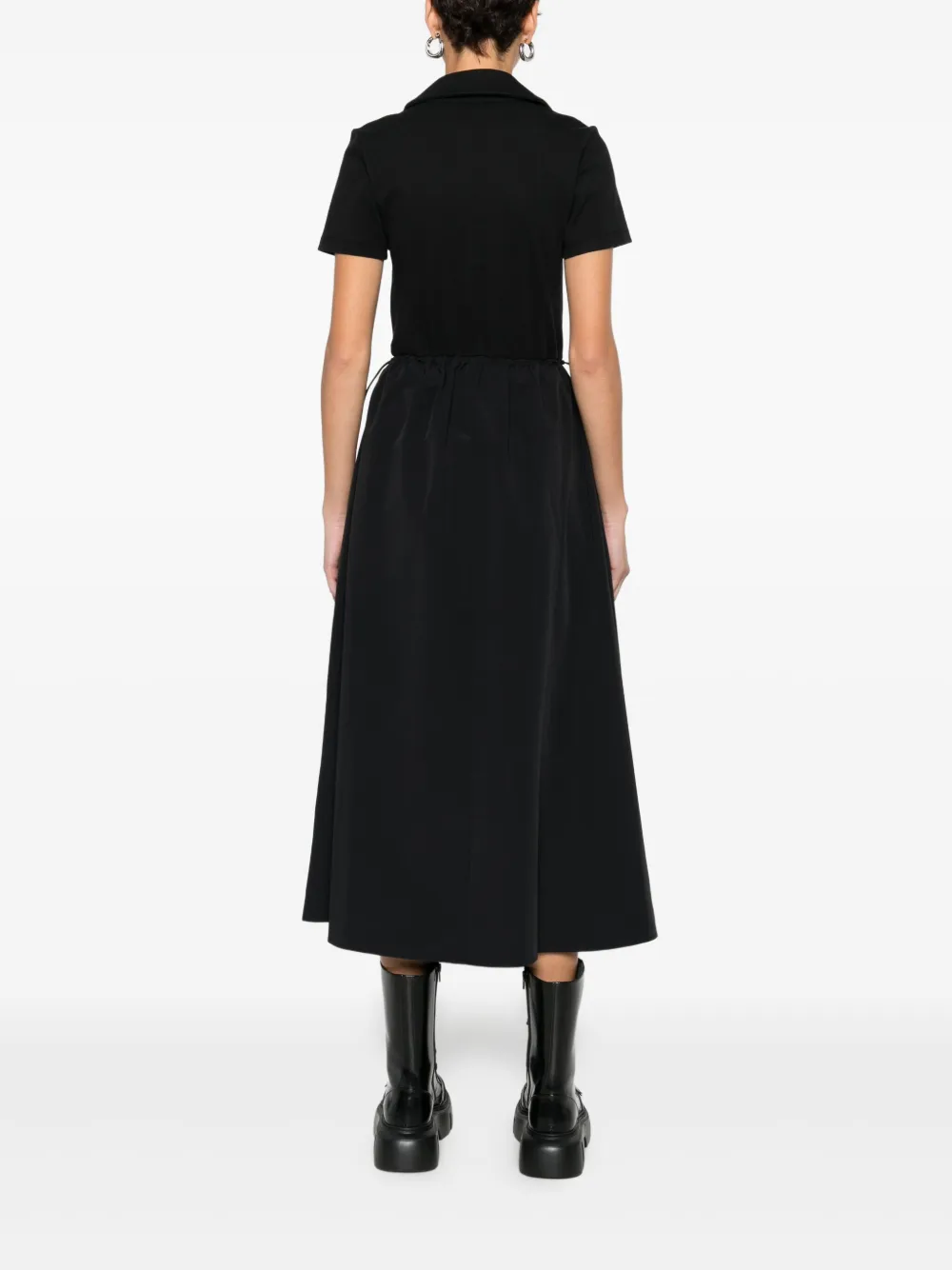 DKNY Midi-jurk met geborduurd logo en polokraag Zwart