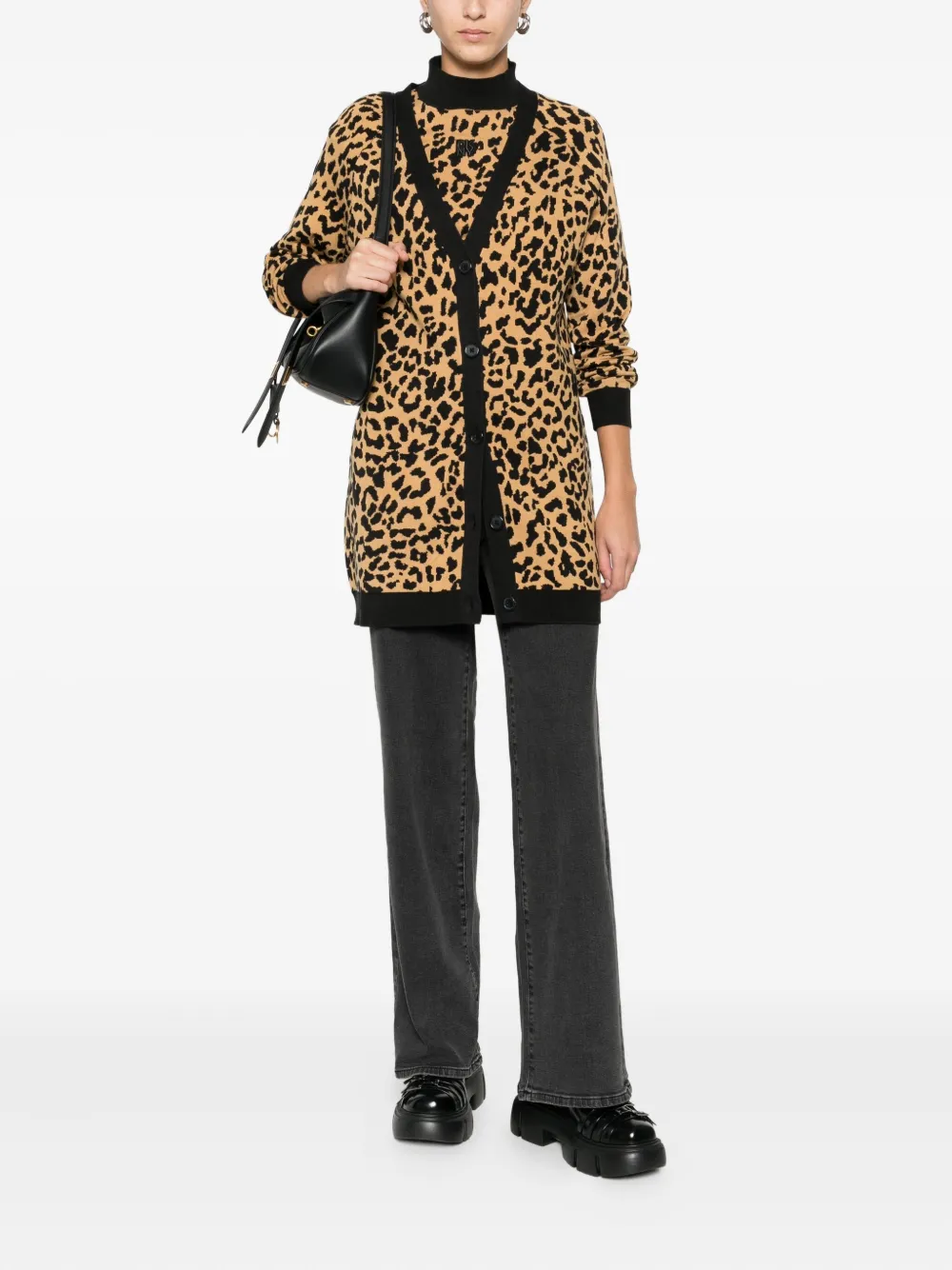 Dkny Animal-print Cardigan In Animal Print