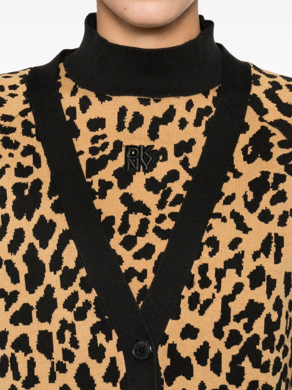 Dkny Animal-print Cardigan In Animal Print