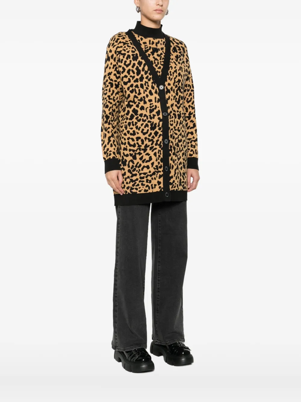 Dkny Animal-print Cardigan In Animal Print