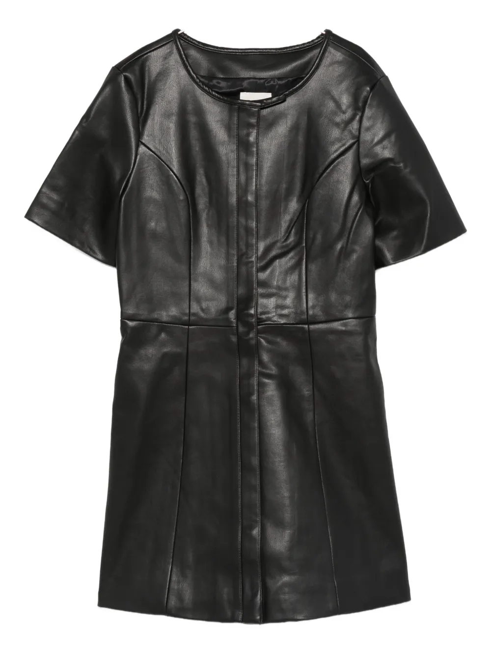 The Garment Short-sleeved Panelled Dress In Black