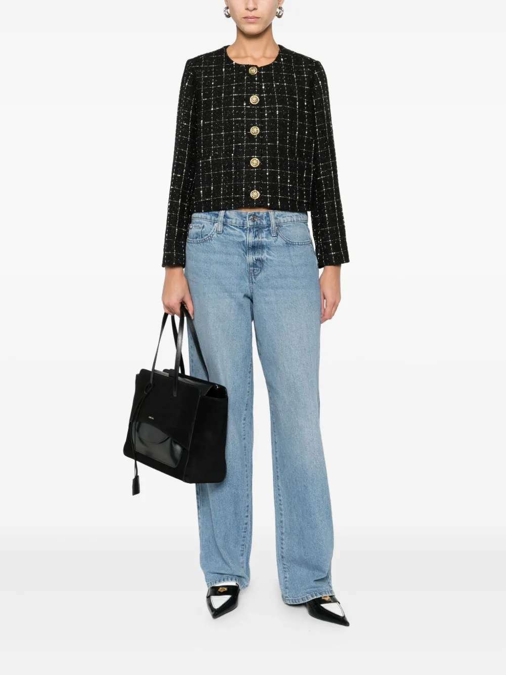 DKNY check-pattern cropped jacket | Tweed Jackets | Image 2
